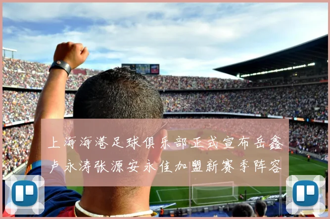 上海海港足球俱乐部正式宣布岳鑫卢永涛张源安永佳加盟新赛季阵容更新
